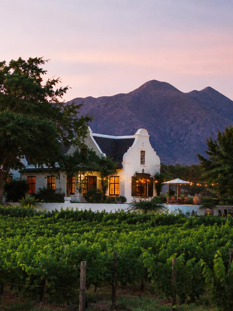 Vineyard house at dusk